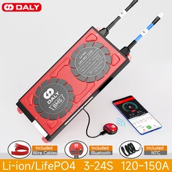 Daly Smart BMS Lifepo4 4S 8S 16S 12v 24v 48v z puszką RS485 3S 8S 10S 13S 17S 20S 36V 60V 72V li-ion BMS 120A 150A aplikacja Bluetooth