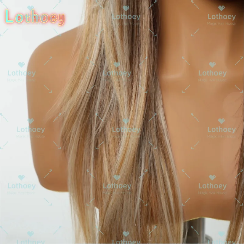 Парик из натуральных волос, окрашенный в белый и золоте, натуральный блеск, вечерние, популярный цвет для чернокожих женщин, косплей, подсветка, лоothoey