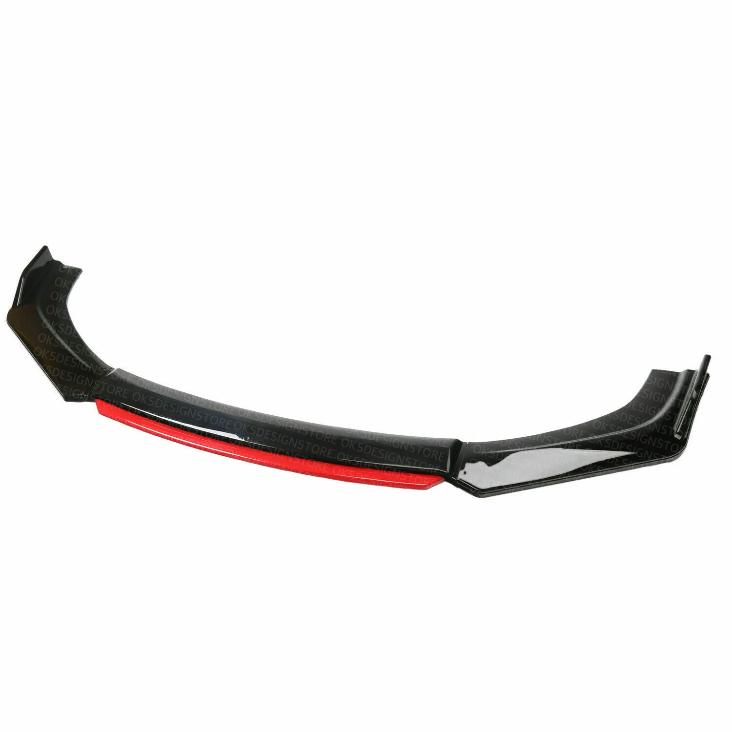 For LEXUS IS200T IS250 IS350 Glossy Black+Red Front Bumper Lip Spoiler Splitter