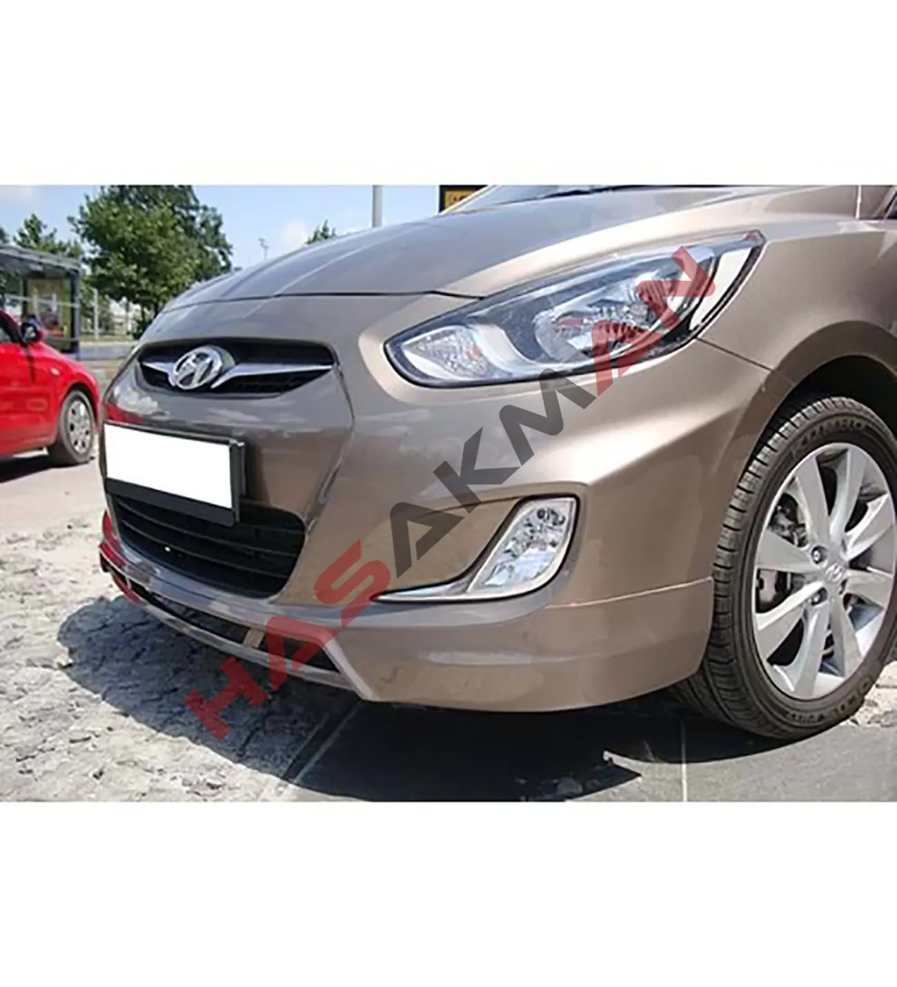 For Hyundai Accent Blue Trend Front Insert 2011 2012 2013 2014 2015 2016 2017 2018 2019 Abs Plastic Front Lip - Diffuser Spoiler