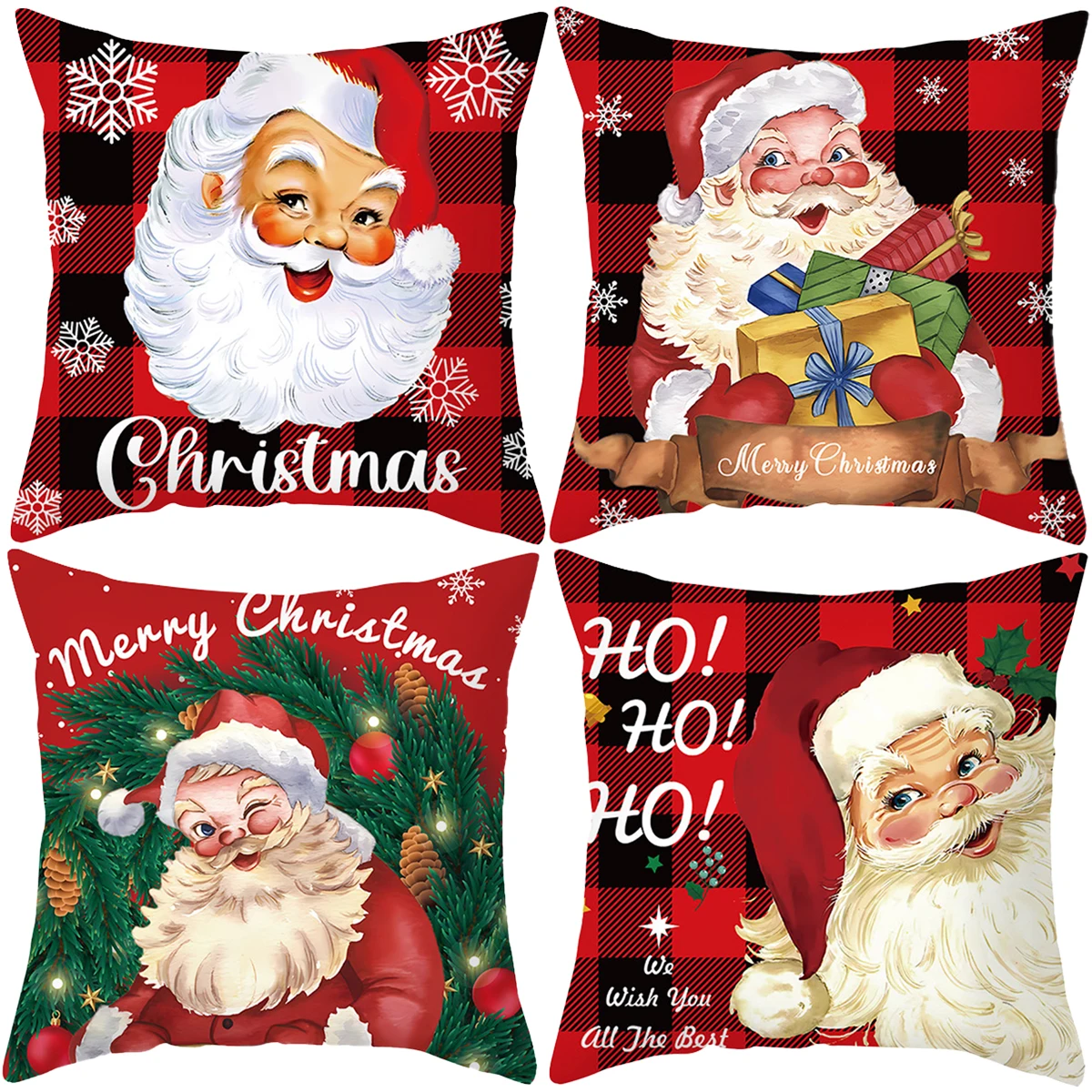 Christmas Cushion Cover Merry Christmas Decoration For Home 2023 Santa Claus Xmas Pillowcase Decor Navidad Kerst Noel Natal Gift