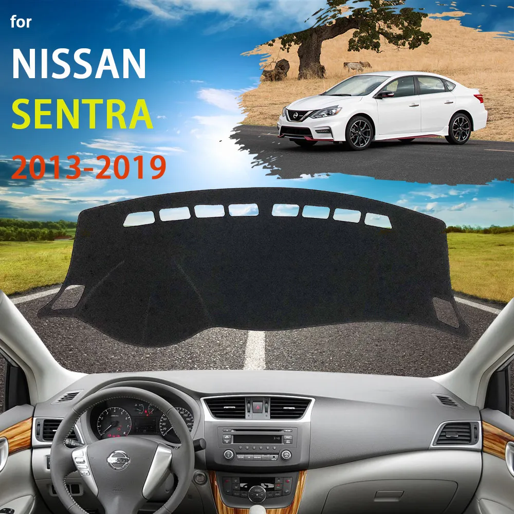 for Nissan Sentra Sylphy Pulsar B17 2013~2019 Dashboard Pads Protective Car Accessories Dash Board Carpet Anti-UV Dash 2017 2018