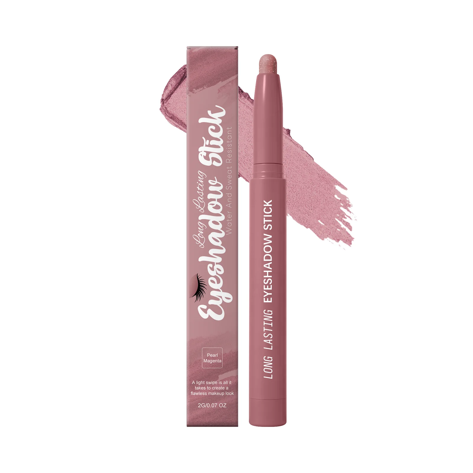 Sombra de ojos en barra resistente al agua, lápiz de sombra de ojos en crema, sombra de ojos mate brillante de larga duración, maquillaje profesional a prueba de manchas