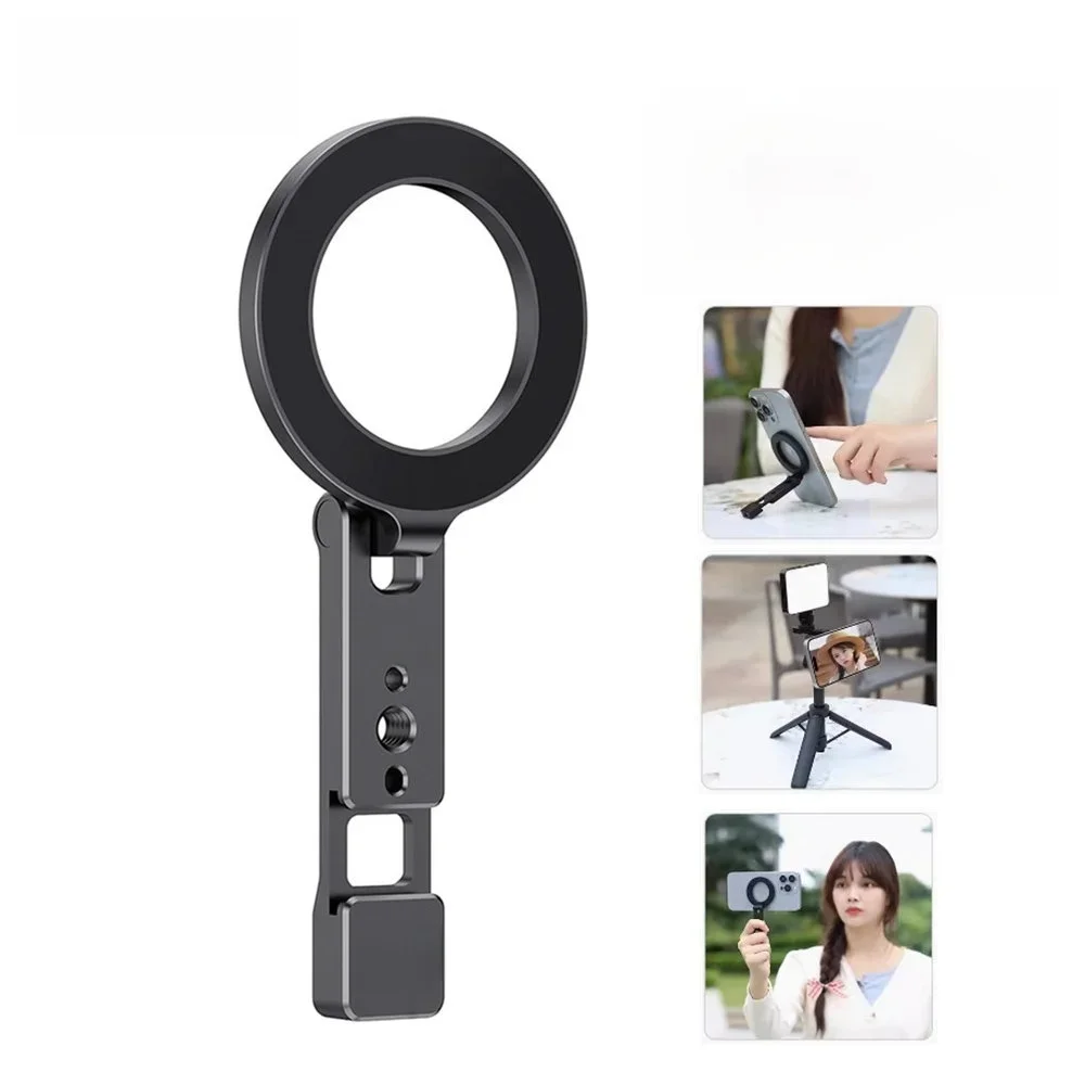 Wielofunkcyjny magnetyczny uchwyt na telefon VRIG z zimną stopką 1/4 "-20 Uchwyt na statyw do telefonu stacjonarnego do oświetlenia mikrofonu MagSafe iPhone Android — zdjęcie produktu 7