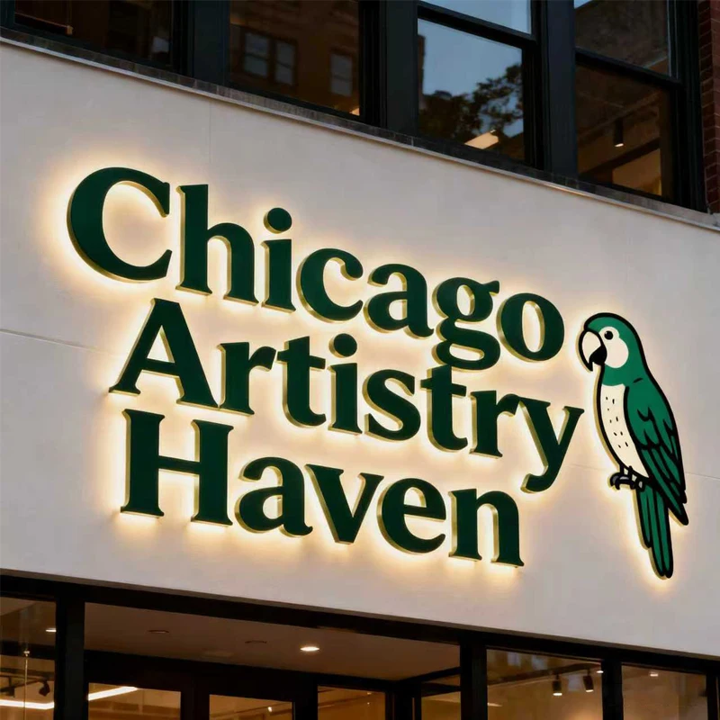 

Custom 3D Metal LED Channel Letters Sign Illuminated Company Logo Design Backlit Business Building Sign for Exterior Lighting