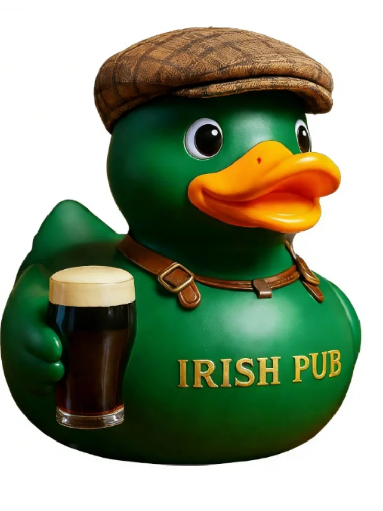 Irish Pub Enten-Dekorationsfigur aus Kunstharz für die Heimdekoration im Wohn-, Ess- und Schlafzimmer