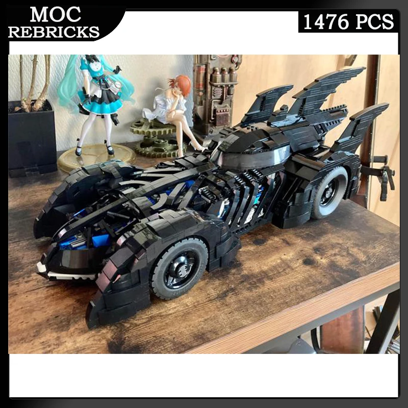 MOC Building Block Car Batmobile Model UCS Series Originality Toys DIY Educational Puzzle Bricks Children Birthday Gifts