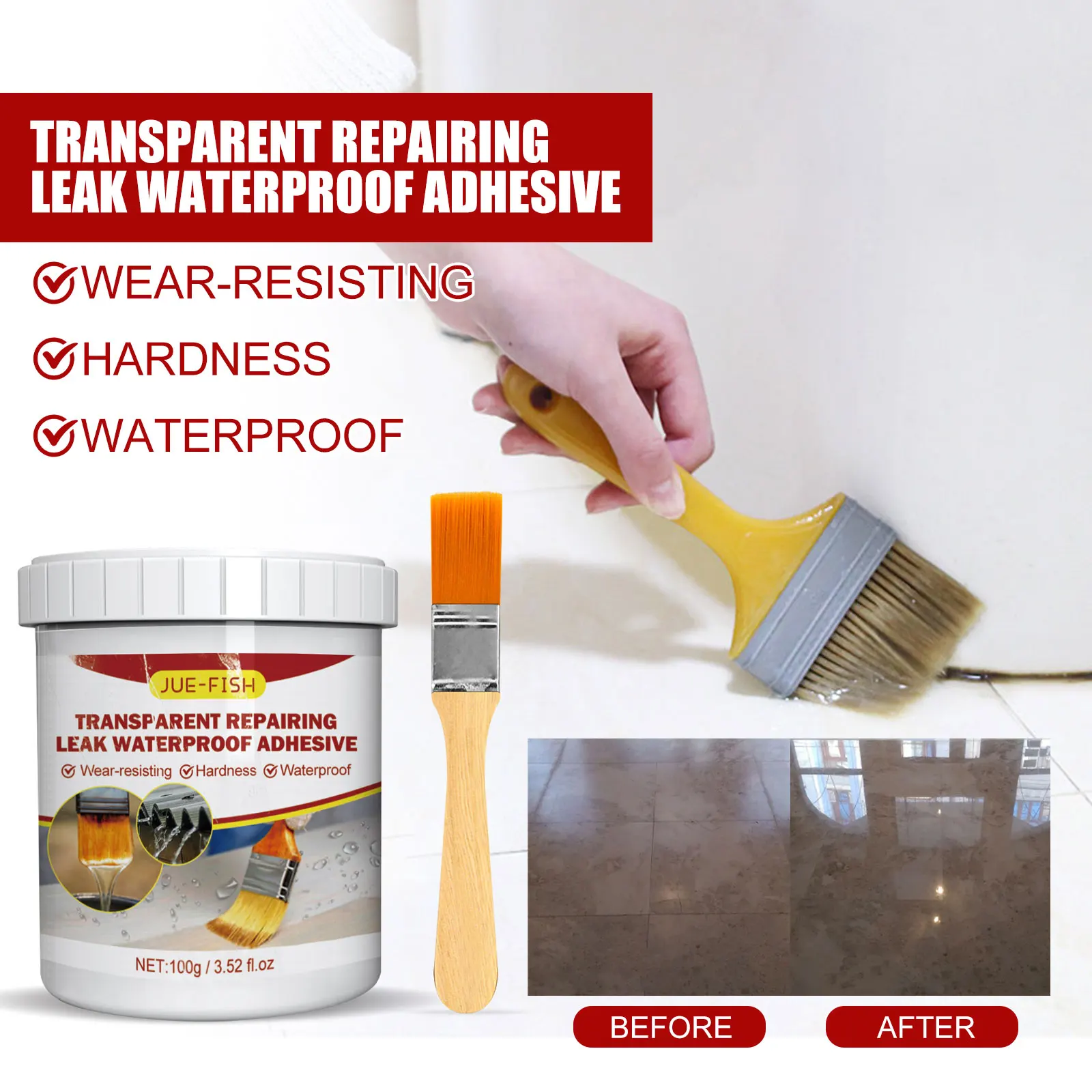 Wholesale Transparent Repairing Leak Waterproof Adhesive Refurbished Bright Leak-proof Bathroom Wall Floor Waterproof Glue