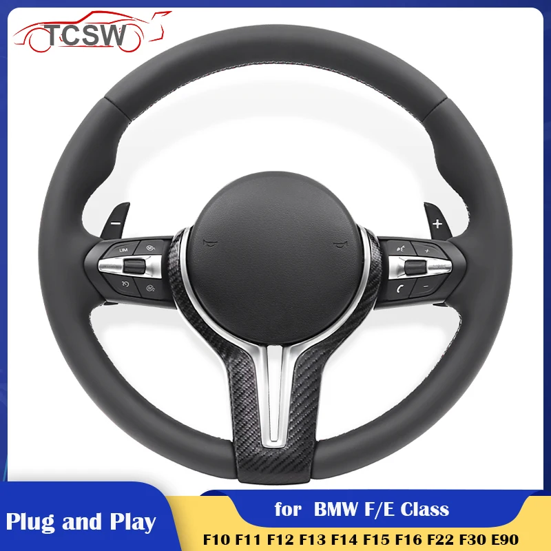 

Leather Car Steering Wheel for BMW M3 M5 M6 F07 F10 F11 F18 F20 F06 F12 F13 F01 F02 F03 F30 F90 F91 F92 F93 E90 E91 E92 E93 E70