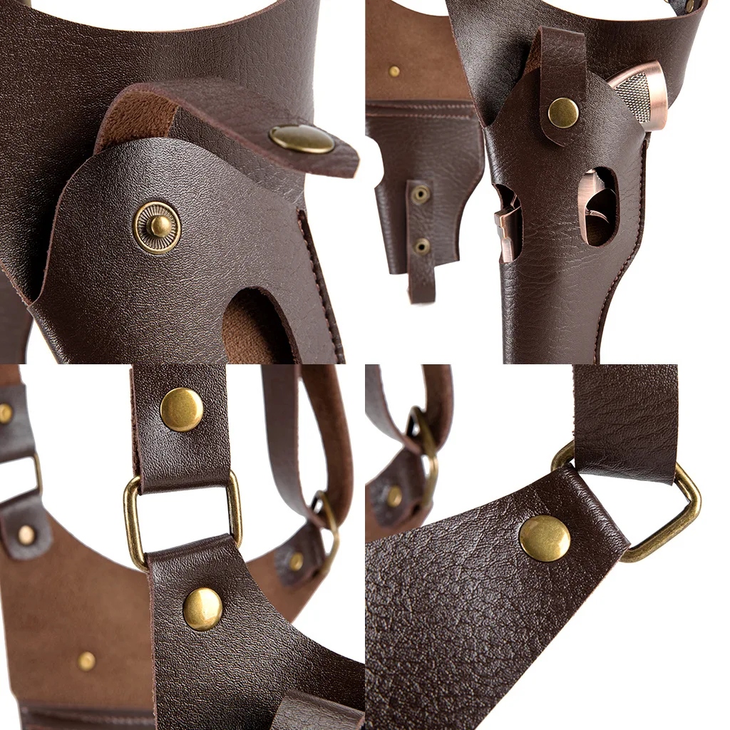 جديد التكتيكية حقيبة صدر للرجال مسدس الادسنس أخفى العالمي تحت الإبط الحافظة في الهواء الطلق تأثيري فيلم التلفزيون المرحلة الجلود بندقية حقيبة #3