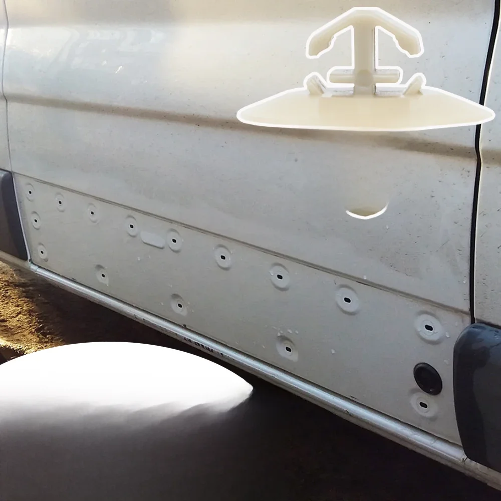 60 pçs corpo lateral moldagem rebites inferiores porta cartão guarnição clipes para renault trafic