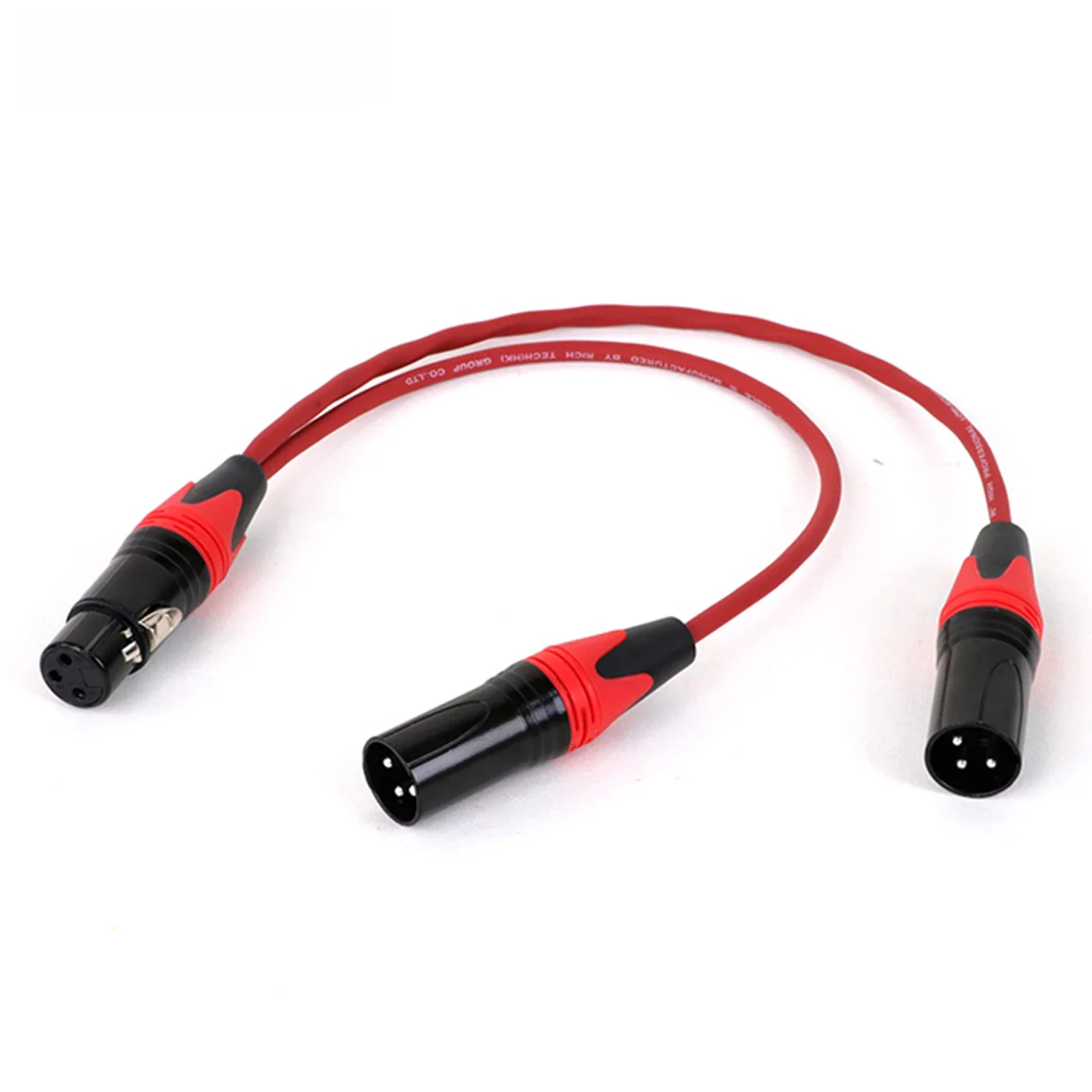GuerGuo Professional 3Pin XLR Female Jack To Dual 2 Male Plug Y Splitter Cable Color XLR Adapter Cord 0.3M 0.5M — zdjęcie produktu 7