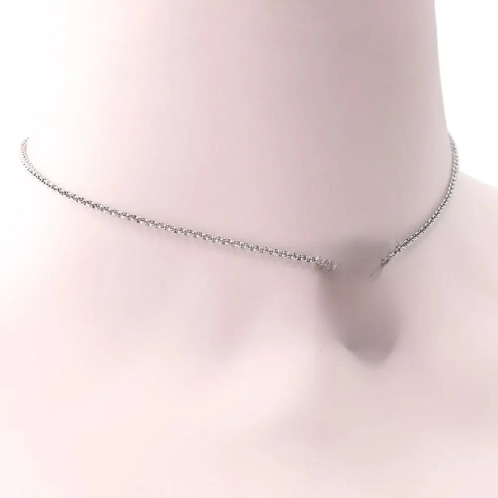 Reidgaller 5 sztuk ze stali nierdzewnej regulowany łańcuszek naszyjnik Bezel puste 20mm Cabochon wisiorek ustawienie bazy Diy tworzenia biżuterii — zdjęcie 2