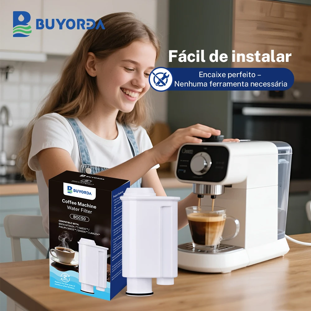 Filtro De Água Para Café Buyorda Compatível Com Brita Intenza+, Para for Philips Saeco CA6702/00, for Gaggia 21001711, for Bosch Máquina