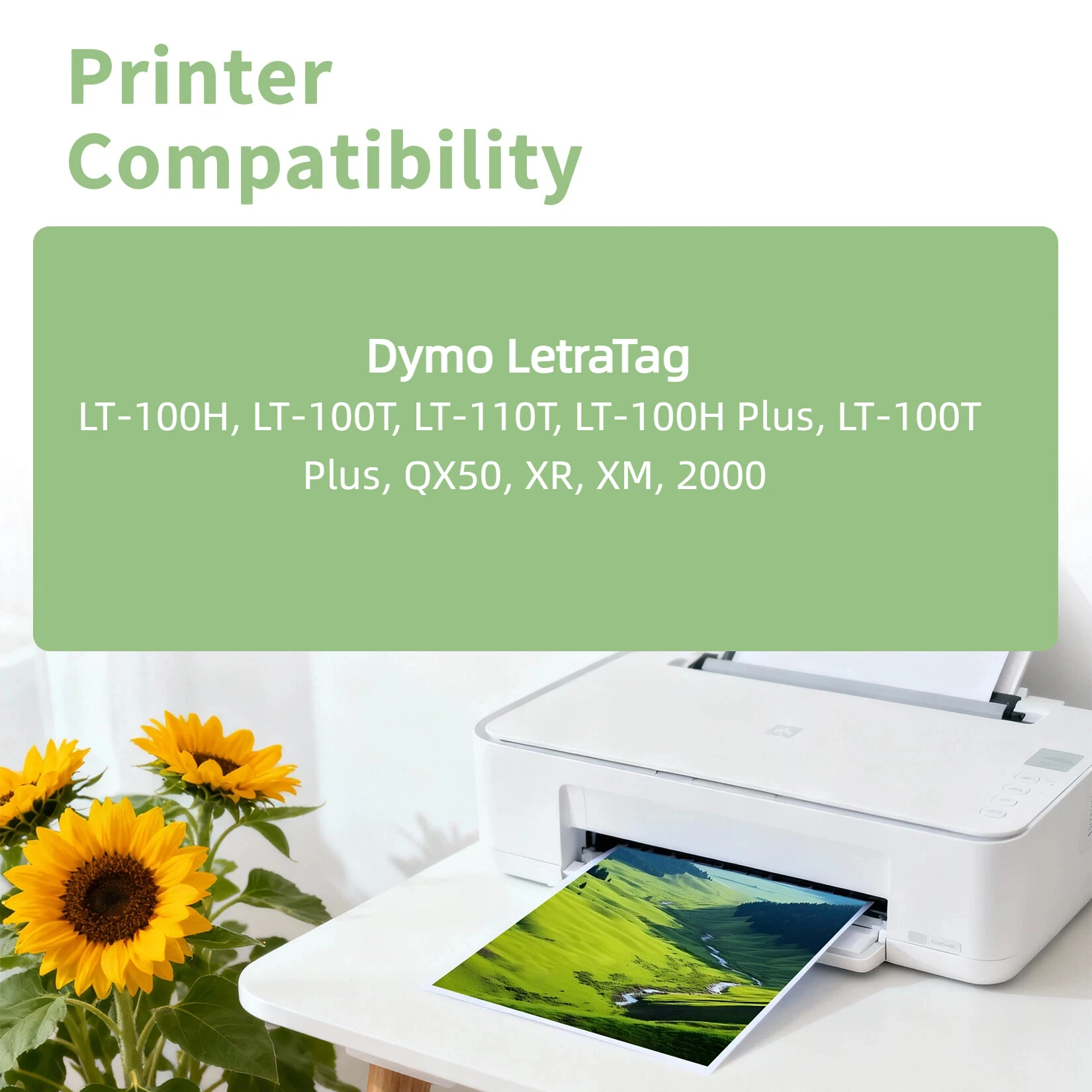 Yowell 5 X 12267/S0721530 (12mm*4m, BK auf transparent) Kompatible Etiketten kompatibel mit Dymo LetraTag LT-100H, LT-110T, LT-100H Plus – Detail 2