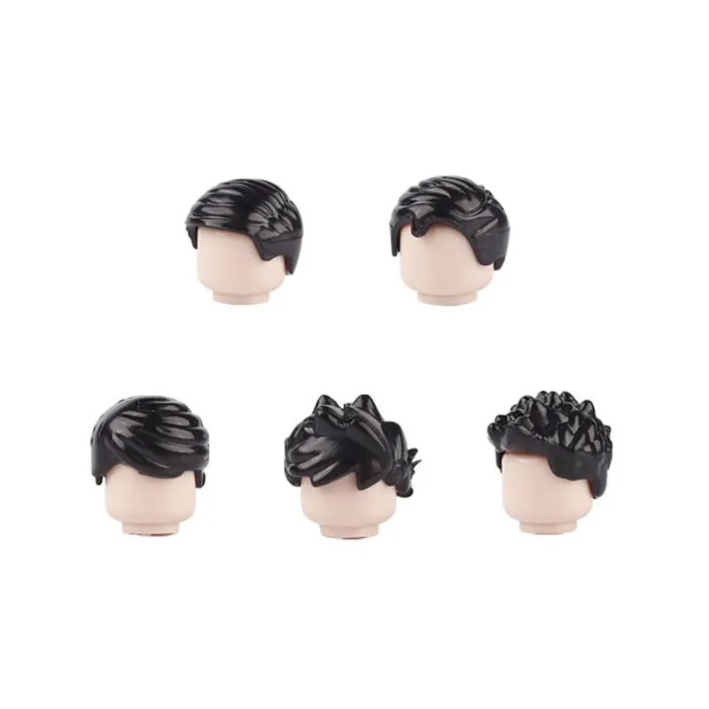 City Figures Hair Headwear MOC Hairstyle Building Blocks Body Parts Man Woman Girl Boy Heads DIY Accessories Bricks Toys Gifts