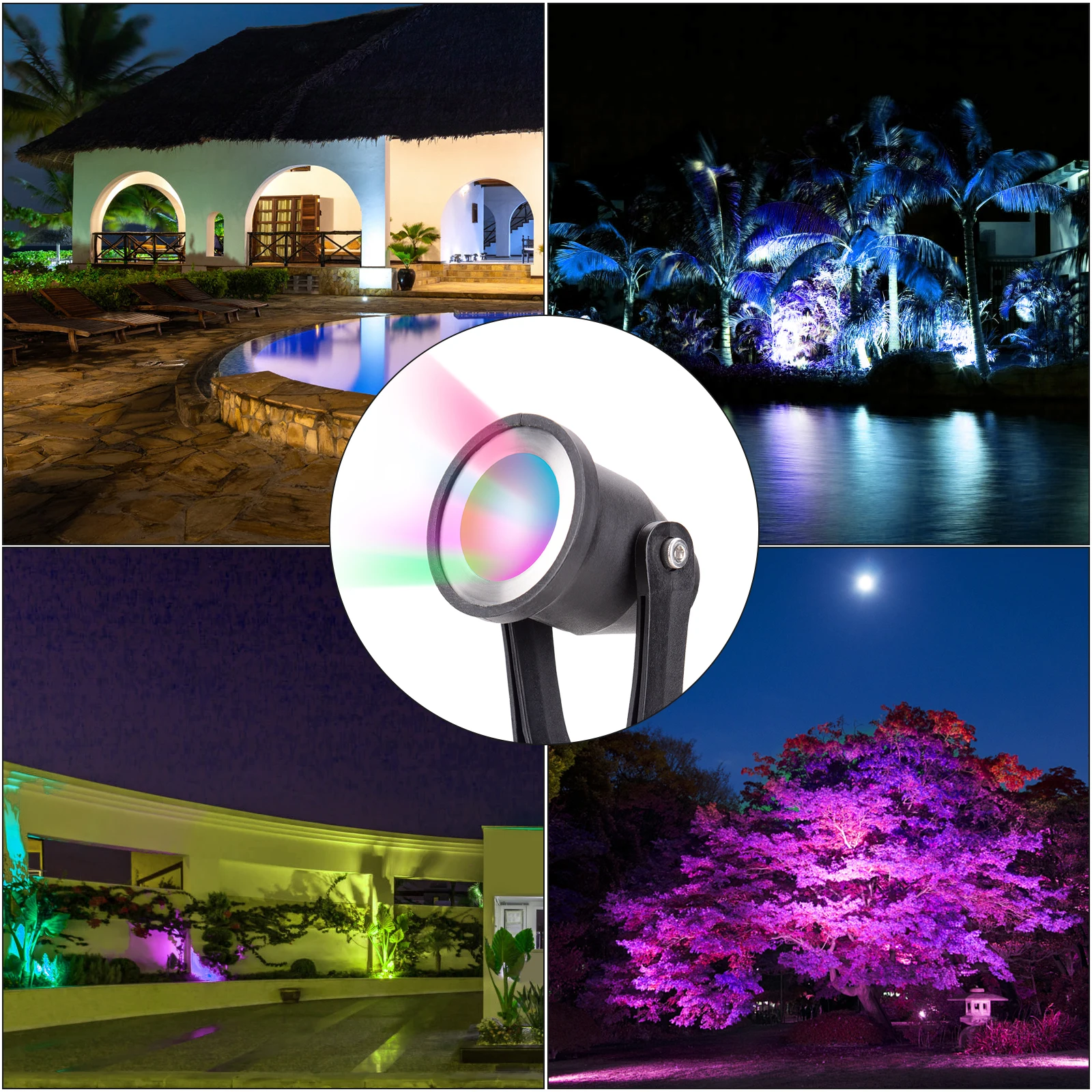 Imagem -04 - Qaca Rgb Led Jardim Decoração Luz Iluminação de Paisagem Night-magic Pathway Gramado Quintal Driverway Lâmpada de Baixa Tensão dc 12v