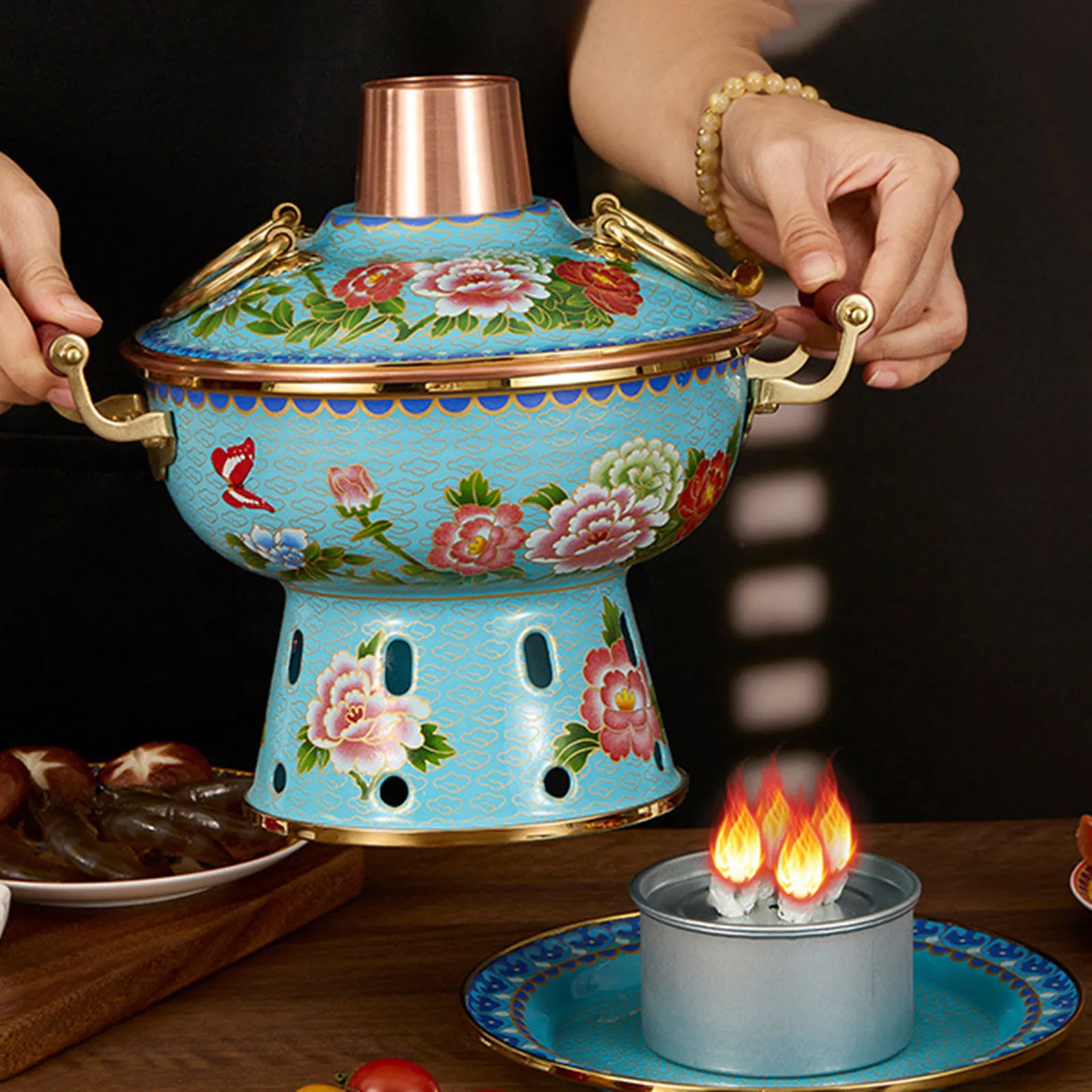 Shabu Shabu Hot Pot Shabu Pot Cookware Stainless Steel Cooking Pot Old Beijing Hot Pot Kitchen Cookware view 3