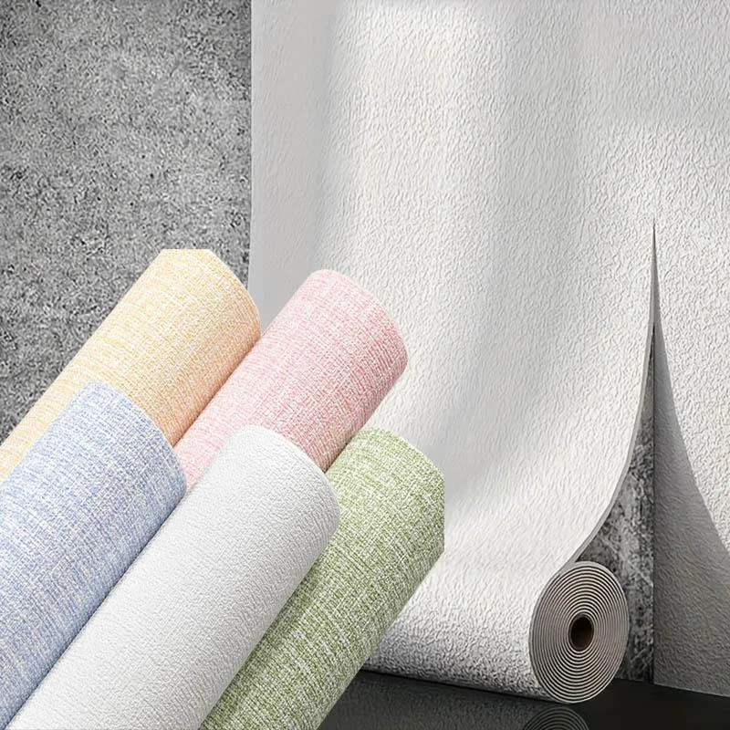 

3D-обои из льняной пены 50 см, самоклеящиеся, ПВХ, однотонные, утолщенные, водонепроницаемые, для декора стен, наклейки на стену.