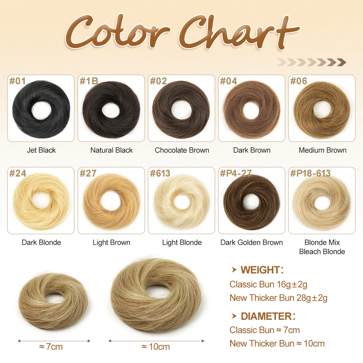 Chignon Hair Buns Real Human Hair Extensions Elegant Hair Bun Style Blond Hair 6inch