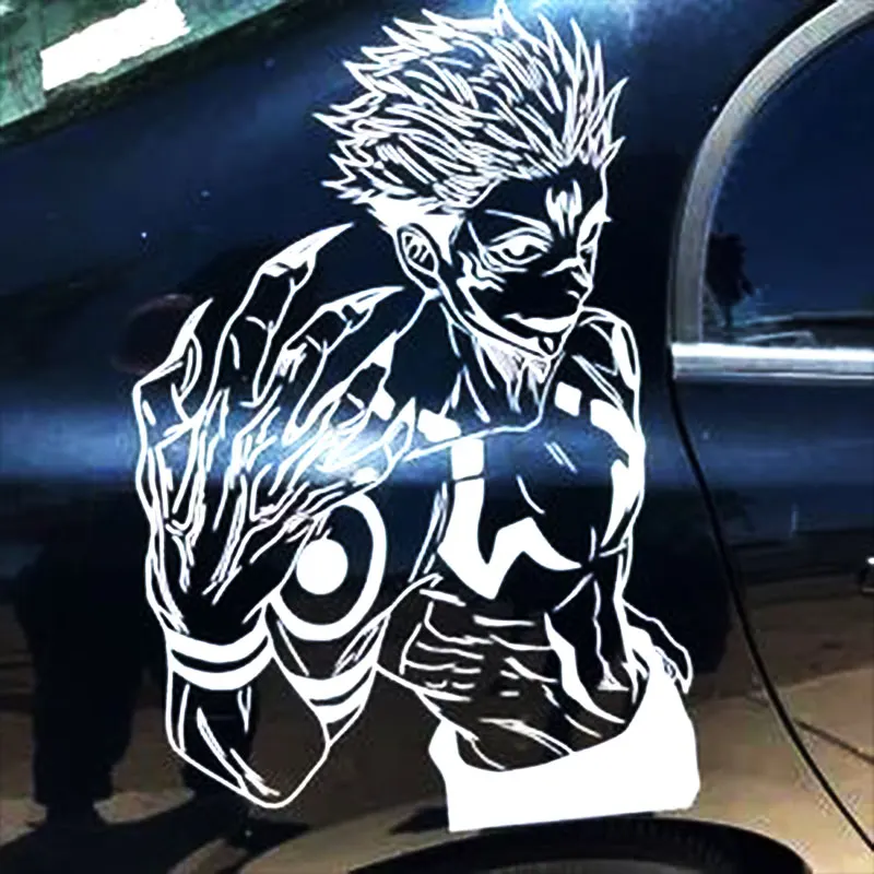 Anime Duże naklejki na samochód Naklejka Przystojny chłopiec Okno Korpus Kaptur Dekoracja Wycinanie Wodoodporne Zapobieganie PVC Winylowe naklejki — zdjęcie 3