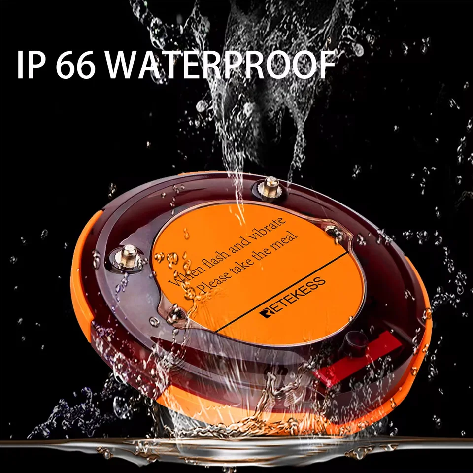 Imagem -03 - Retekess-wireless Restaurante Pager Chamando Sistema Bell Vibrador Coaster Buzzer Out of Range Alarm Impermeável para Café Td156