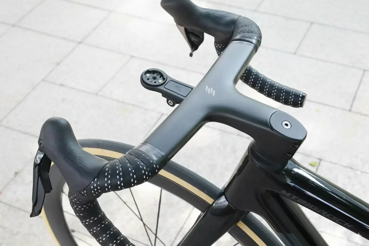 Manillar de carretera integrado de carbono BIGROCK SKYLINE 2, Toray T800, enrutamiento interno completo, manillar de caída de alta calidad para bicicleta de carretera Ø28,6mm / Ø31,8mm