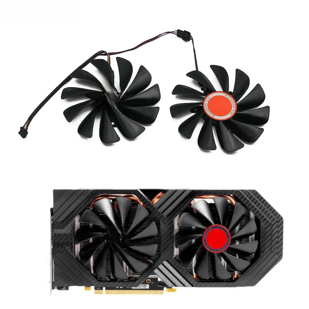 2szt/zestaw FDC10U12S9-C CF1010U12S 95mm RX580 RX590 GME Wentylator chłodzący kartę graficzną do XFX RX 590 580 VGA Chłodzenie karty graficznej — zdjęcie 2