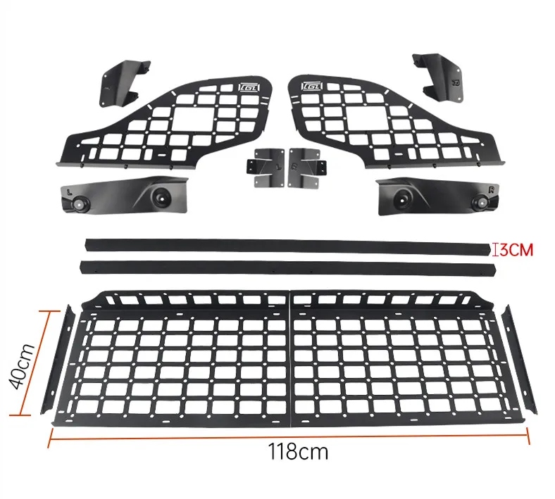 For Subaru Forester SK 2019-2023 Modular Storage Panel Shelf Modification Rear Trunk Debris Rack Luggage Organizer Molle Panel