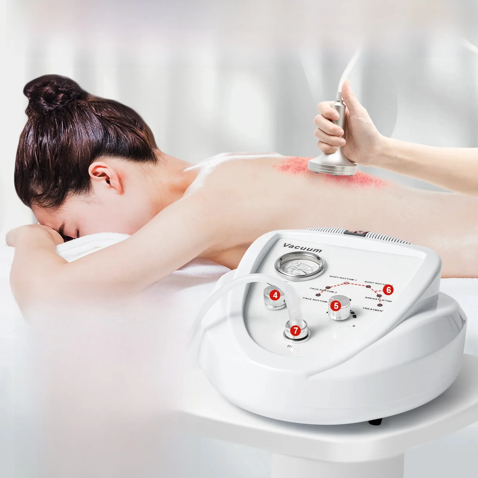 Elektrische vacuümpomp Massage Borststimulator Uitbreiding en billenlift Lichaamsvormgeving voor schoonheidssalons, ziekenhuizen, spa's - afbeelding 2