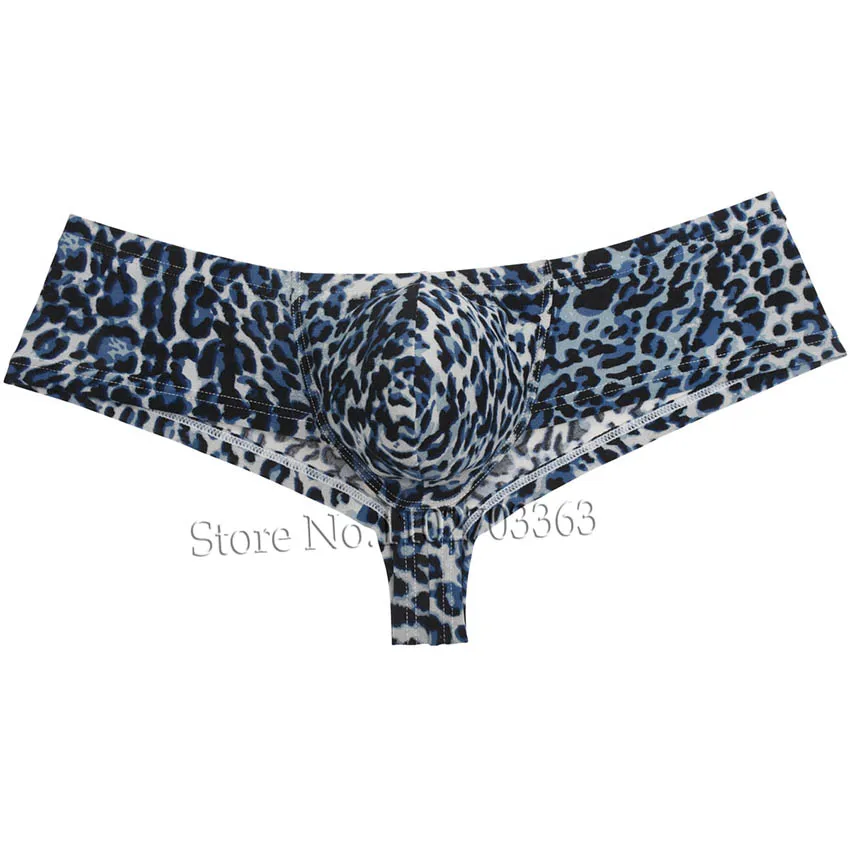 1/3PCS/Lot Men's Comfort Leopard Micro Boxer Brazilian Pouch-Enhanced Underwear Ultrathin Softy Bikini T-back Briefs Underpants