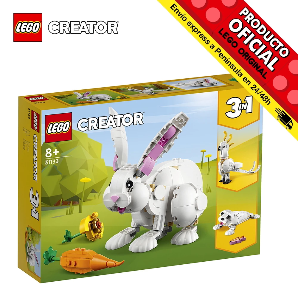 Lego Creator 3en1 - White Rabbit, 31133, toys, kids, girls, blocks, original, store, official license, new, bricks, gift, men, woman, adult