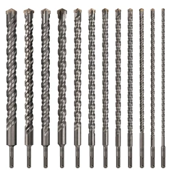 1Pc Beton SDS Plus 8-30mm bit Cross Cutter hoofd dubbele vijzel Hamer 400mm Muur baksteen Blok Elektrische Hamer Metselwerk Bit