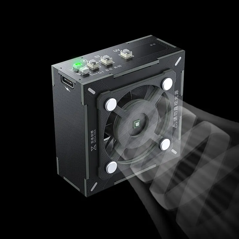 Qianli Taichi Turbo-Kühl- und Aushärtungsventilator, 5 V Typ C, USB-Eingang, Rauchblasenwerkzeug für das Schweißen von Telefon-Motherboards