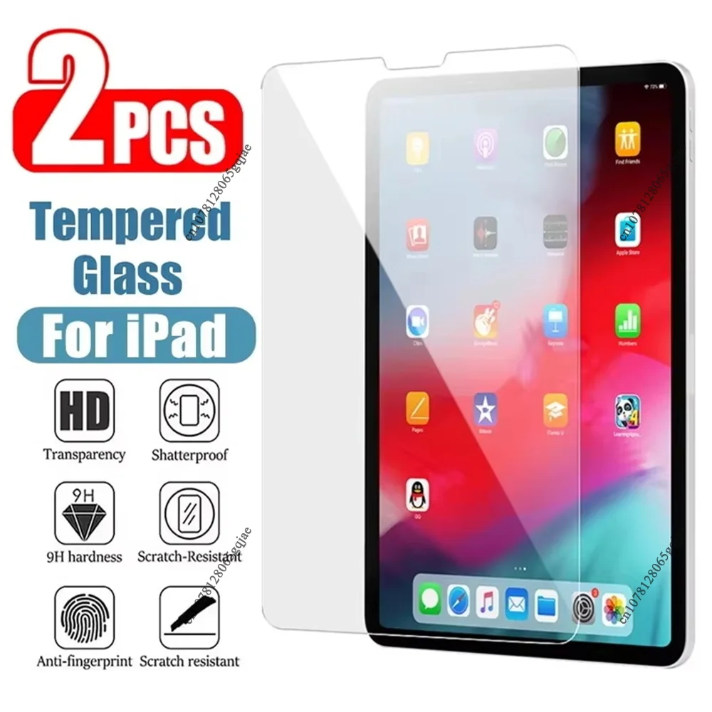 

2Pcs Tempered Glass Film For Apple iPad 10th 9th 8th 7th Mini 6 5 4 3 For Apple iPad Air 5 4 3 Pro 12.9 11 2022 2021 2020 2018
