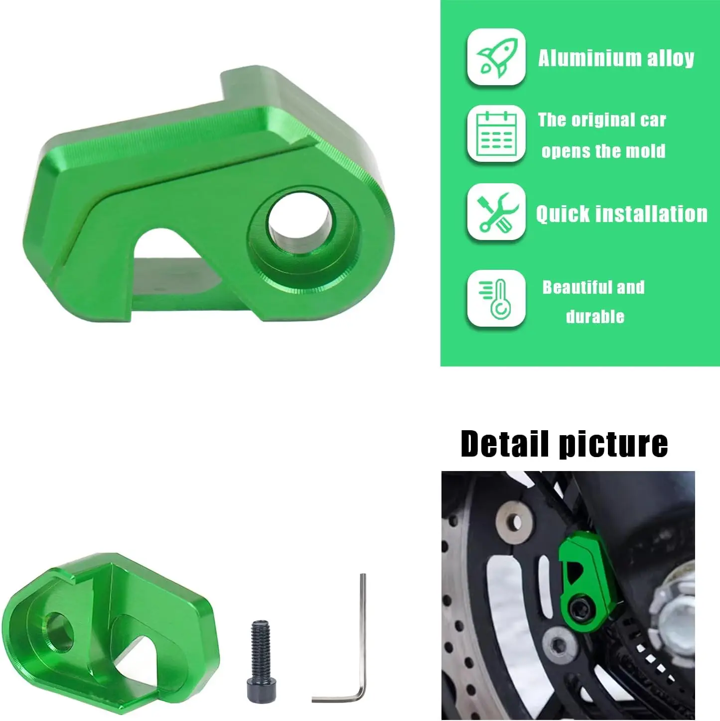 واقي مستشعر ABS للدراجات النارية، غطاء مستشعر ABS للدراجة النارية Ninja400/حامي CNC جميع عملية الألومنيوم قوية ومتينة