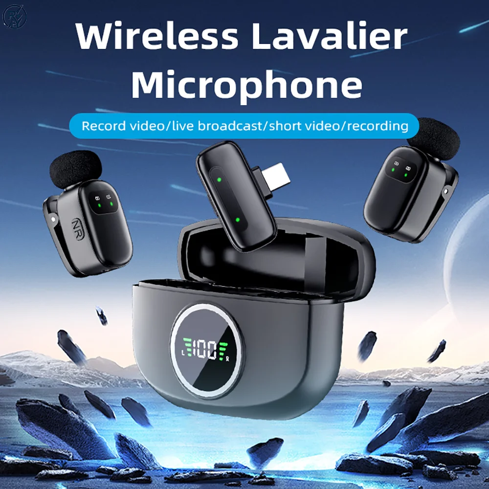 Mini Wireless Lavalier Microphone Smart Noise Reduction Microphone Live Broadcast Lavalier Microphone Radi