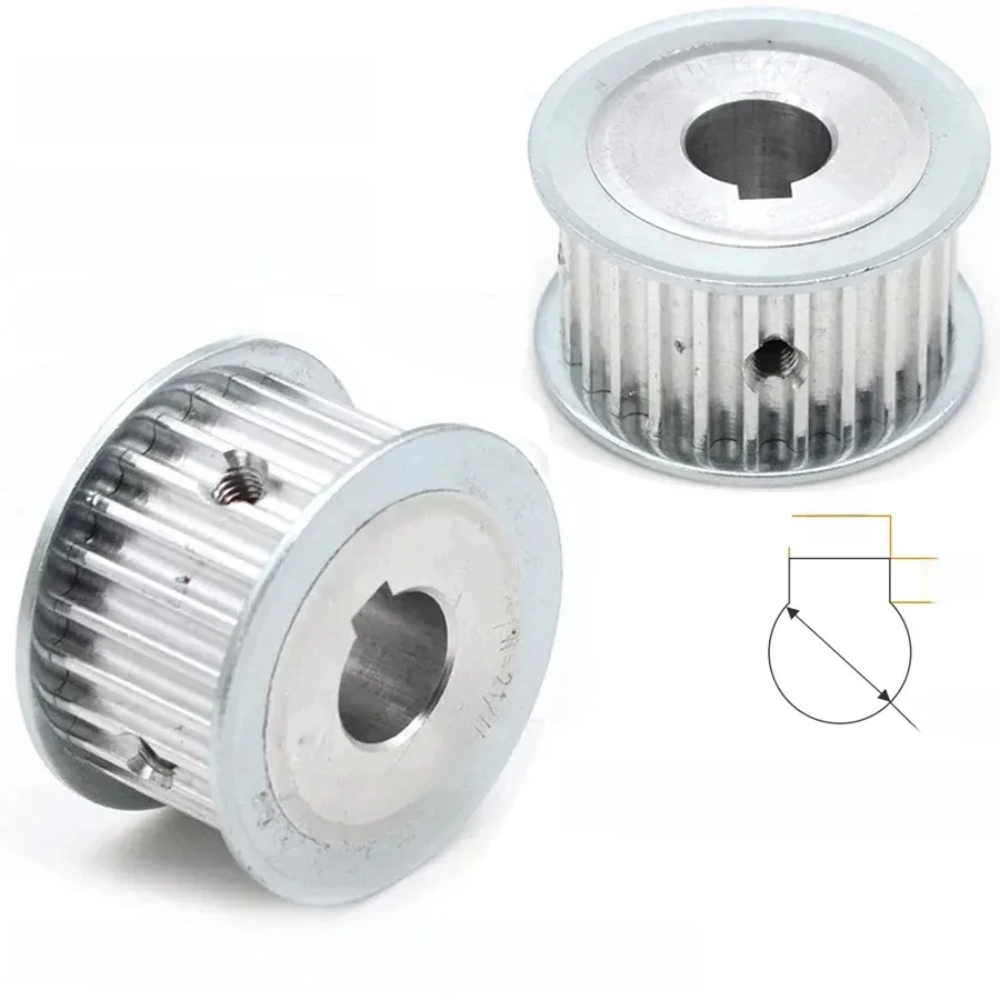 HTD 5M Distributieriemschijf AF-Type 15T 16T 18T 20T 22T 24T 25T 30T 60T Spiebaangat, voor 15/20mm brede riem - afbeelding 2