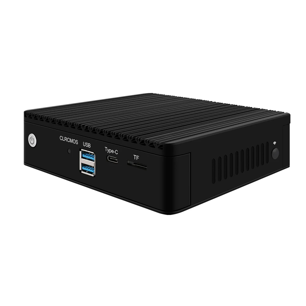 HUNSN RJ22,Micro Firewall Appliance,Mini PC,Intel N5105/N6005,Router PC,AES-NI,4Intel 2.5GbE I226-V LAN,Type-C,TF,M.2 WiF Slot