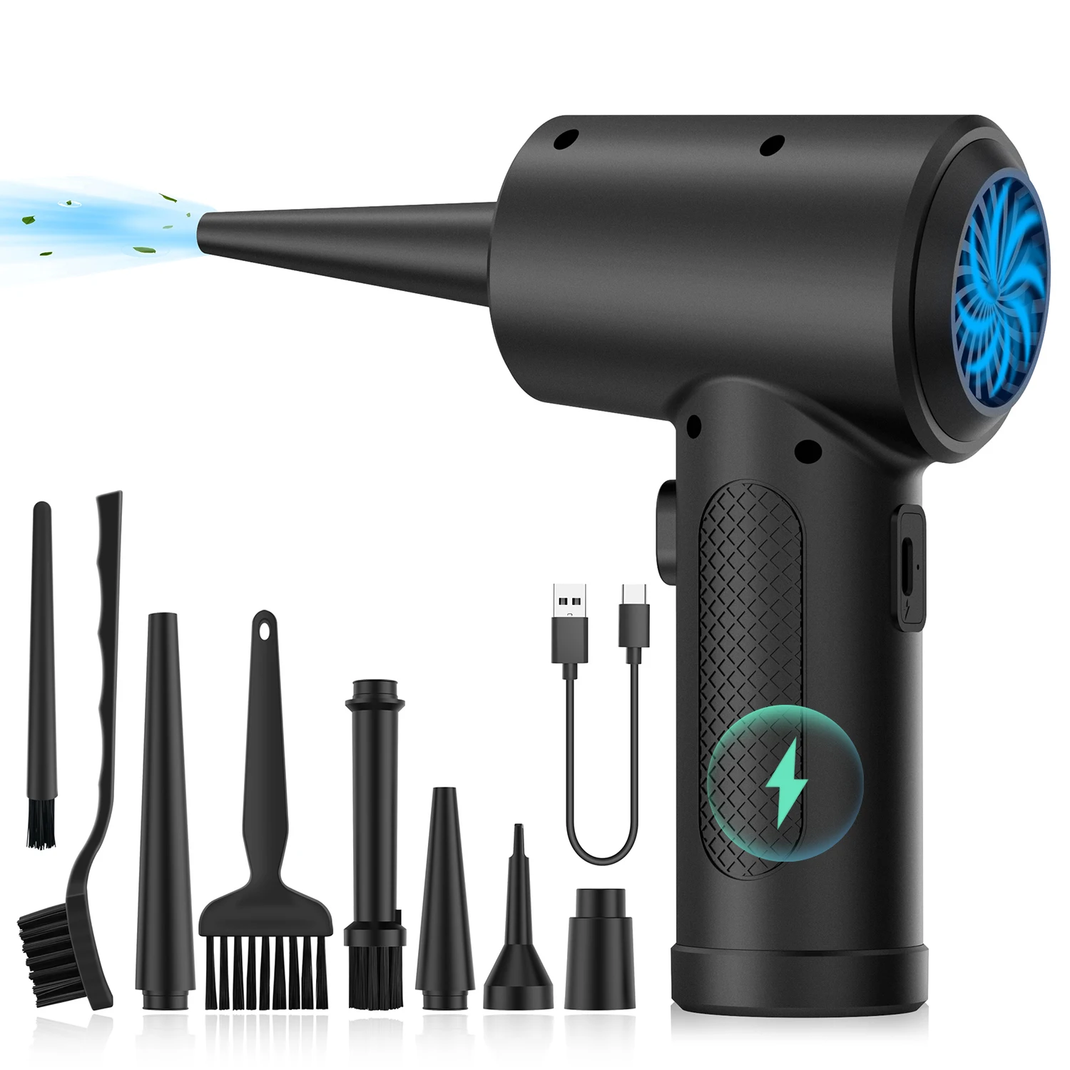 Elektrischer kabelloser Druckluft-Reiniger, Typ-C-Luftreiniger für Computer-Tastatur, PC-Reinigungsgerät