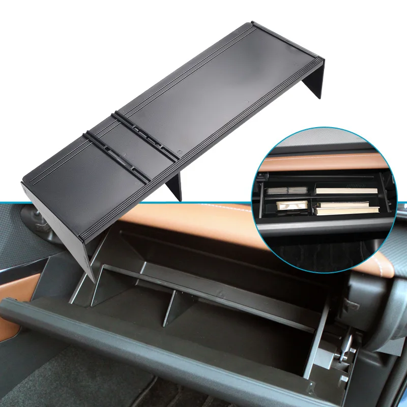 for Subaru Forester SK 2019~2022 2021 Car Co-pilot Glove Box Storage Accessories Internal Sorting Partition Car Armrest Styling