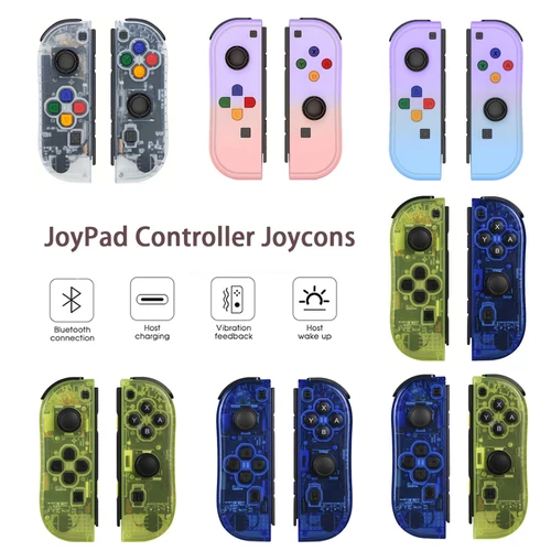 Mando Joycons para Nintendo Switch/OLED/Lite, Joystick Inalámbrico Bluetooth con Vibración y Función Turbo de Activación
