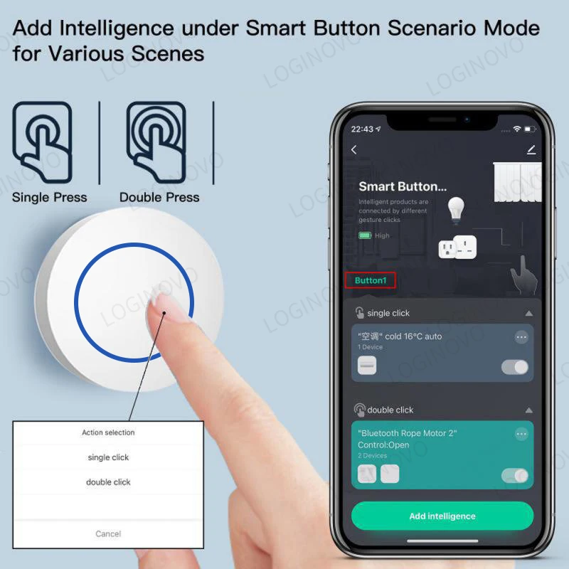 Smart Life ZigBee Button Scene Switch Wireless Intelligent Linkage Tuya Smart Switch Remote Controller Smart Home Automation