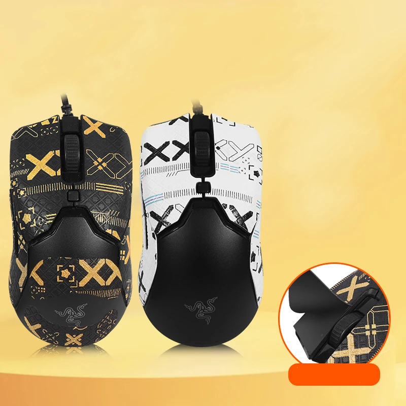 مطبوعة الجلد المدبوغ كامل/نصف غطاء الفئران ملصق مكافحة زلة ماوس ملصق ل رازر فايبر ماوس ألعاب صغيرة