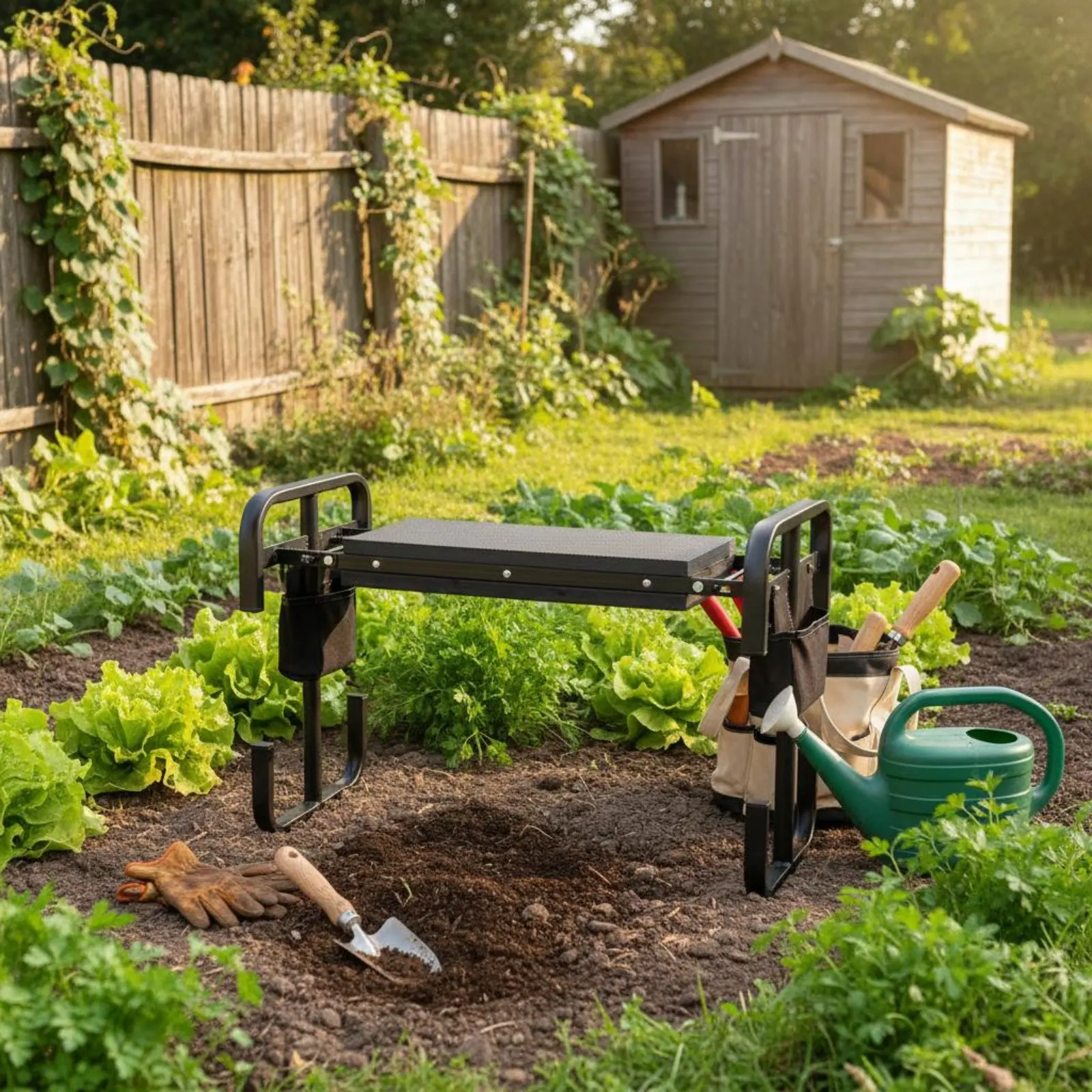 เก้าอี้นั่งและเบาะรองเข่า 2in1 - Gardening Tools For Seniors บทวิจารณ์และราคา
