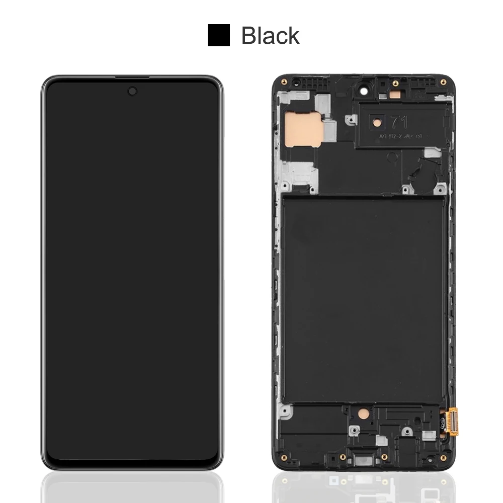 Imagem -03 - Montagem do Digitalizador da Tela Sensível ao Toque Amoled com Moldura Display Lcd Samsung Galaxy A71 A715 Sm-a715f Sm-a715f Sm-a715f ds 6.7