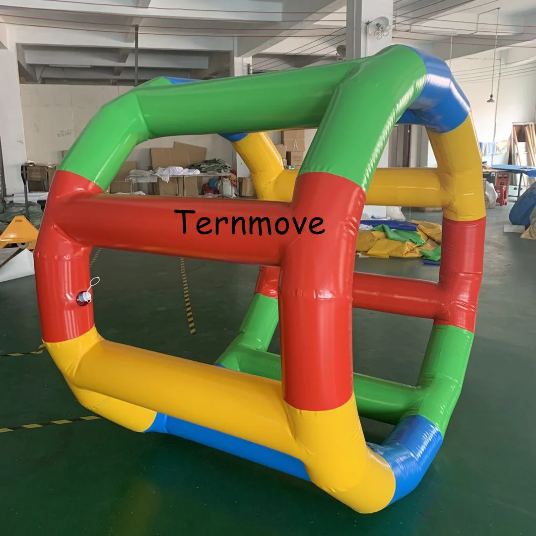 Inflatable Water Wheel Roller For Fun Aqua Park Rental Using water toys inflatable hamster wheel for sale with free pump