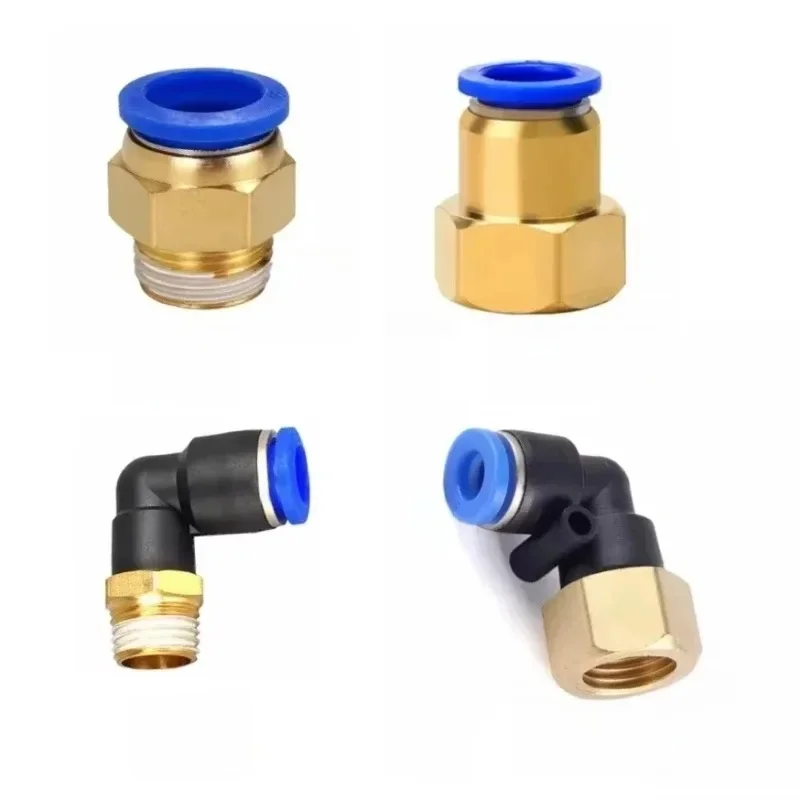 PC PCF PL PLF M5 1/8" 1/4" 3/8" 1/2" BSP 4 6 8 10 12~16mm Rurka pneumatyczna Złączka pneumatyczna Wtykowe złącze Szybkozłączka Kompresor — zdjęcie 2