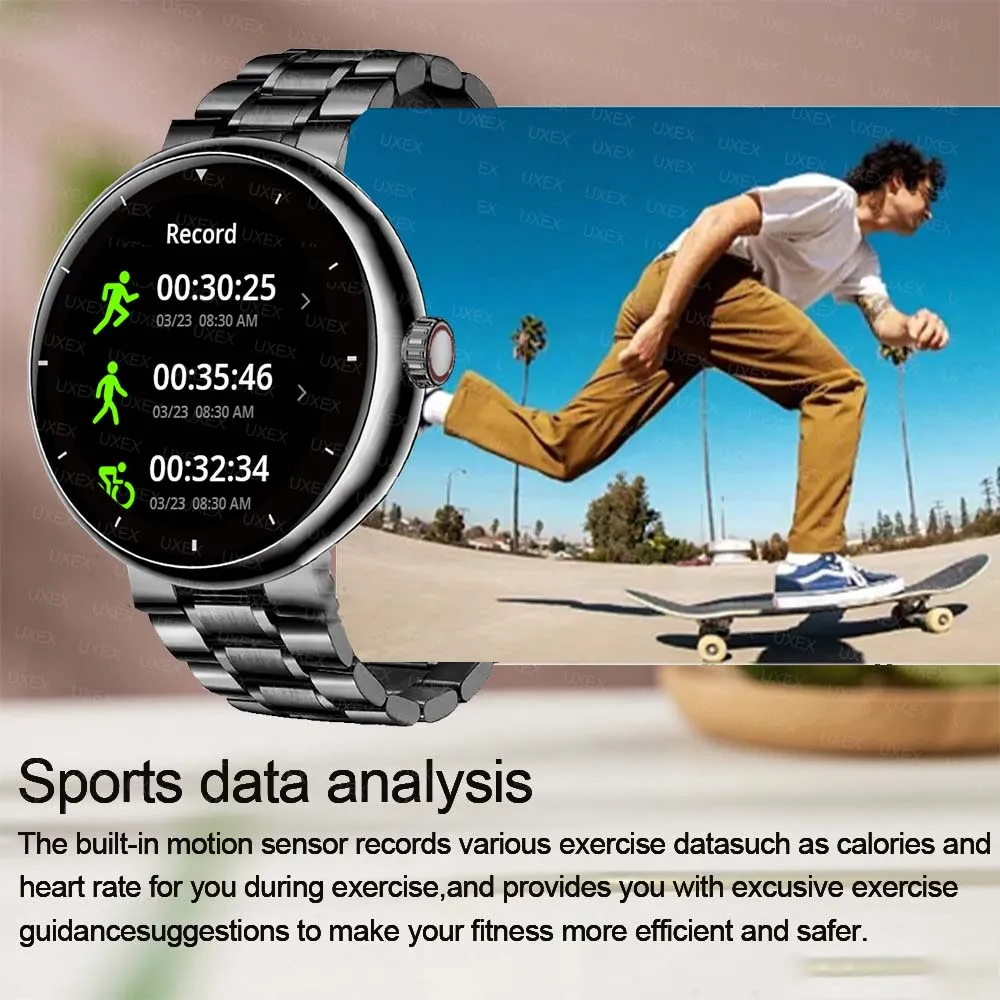 هدية مفاجأة جديدة ساعة ذكية رجل 1.5 بوصة HD شاشة كاملة ثلاثية الأبعاد UI مكالمة لاسلكية الصحة المقتفي صور مخصصة الساعات الذكية السيدات 2025