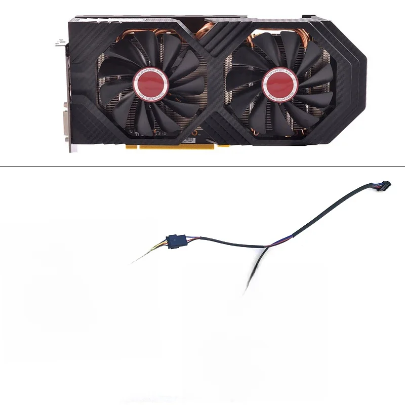 Nowy 2szt/zestaw FDC10U12S9-C CF1010U12S 95mm Alternatywny wentylator chłodzący kartę graficzną RX590 GPU do chłodzenia kart graficznych XFX RX 590/580 VGA — zdjęcie produktu 7